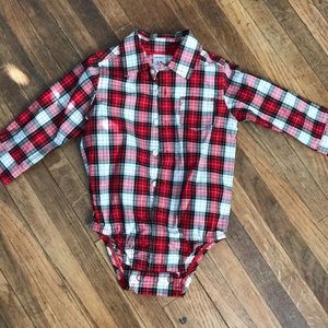 Carters boys flannel onsie